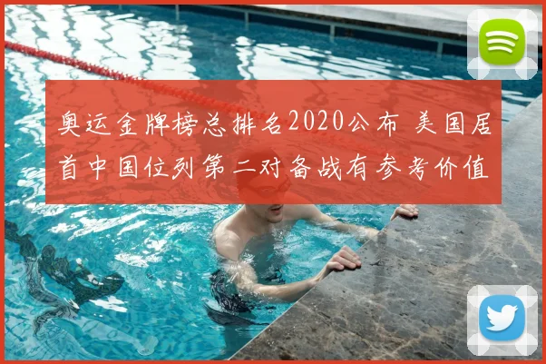 奥运金牌榜总排名2020公布 美国居首中国位列第二对备战有参考价值